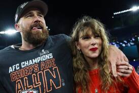 Chiefs star Travis Kelce and singer Taylor Swift. Picture Getty Images