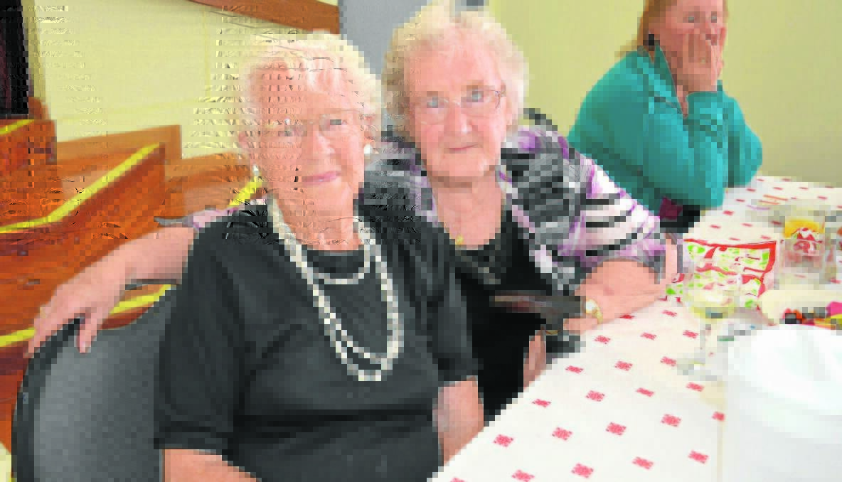 IMPRESSED: Nancy Boyd and Colleen Bartlett said the Senior Citizens Christmas lunch was beautiful.