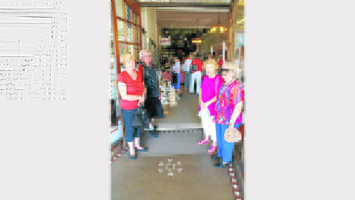 SHOWCASE: Helen and Brian Bourke with Marigold Costello and Virginia Bower on entering the Millard Centre.