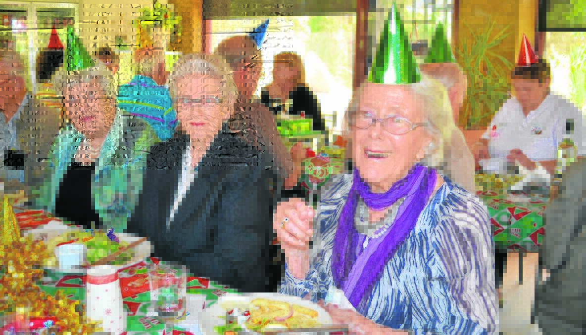 FUN: Connie Drover, Lil Marsh and Peggie Miller enjoyed the get-together at the Probus Christmas lunch.
